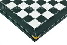 Premium Leather Chess & Backgammon Board – Zig Zag Stitching, Crown & Castle Series Wooden Staunton Chess Pieces, Brass Checkers & Faux Leather Storage Box