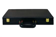 Premium Jet Black PU Leather Chess Set Storage Box - Durable & Elegant Storage Solution For Chess Set 