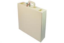Elegant Champagne Color PU Leather Chess Storage Box - Stylish & Durable Organizer for Your Chess Set