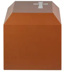 Elegant Garden Cremation Urn with Inlaid Holy Cross – Outdoor Memorial Urn for Ashes, Weather-Resistant Tribute for Loved Ones