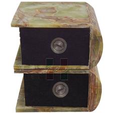 Book Shaped Companion Urn in Green Onyx 