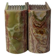 Book Shaped Companion Urn in Green Onyx 