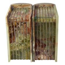 Book Shaped Companion Urn in Green Onyx 