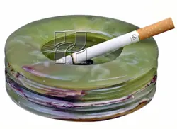 Premium Polished Green Onyx Marble Ash Tray – Luxury Smoking Accessory in USA