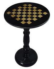 Coral & Red Onyx Natural Stone Chess Table With Classic Series Chess Pieces