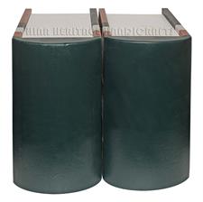 Elegant PU Leather Patchwork Companion Cremation Urn - Book-Shaped Memorial Keepsake