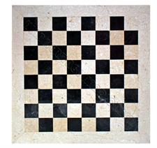 Premium Jet Black & Botticino Marble Chess Board - Handcrafted with Customizable Borders