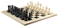 Botticino Cream & Jet Black Marble Natural Stone Chess Set With Rustic Series Chess Pieces 