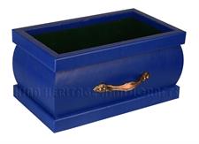 Elegant Lapiz Blue PU Leather Garden Cremation Urns - Premium Memorial Keepsakes