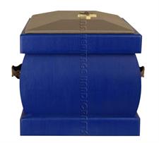 Elegant Lapiz Blue PU Leather Garden Cremation Urns - Premium Memorial Keepsakes