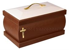 Elegant Walnut Brown PU Leather Garden Cremation Urn – Durable & Stylish Memorial Keepsake