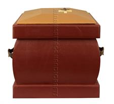 Royal Maroon PU Leather Garden Cremation Urn – Elegant & Durable Memorial Keepsake