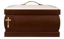 Elegant Walnut Brown PU Leather Garden Cremation Urn – Durable & Stylish Memorial Keepsake