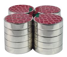 LuxuFaux Leather Maroon Crocodile Backgammon Checkers 44.5x10mm with Silver Metallic Edges & Matching Storage Box