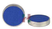 Sapphire Blue Faux Leather Backgammon Checkers 44.5x10 mm with Silver Metallic Edge & Sapphire Blue Faux Leather Storage Box