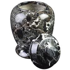 Black Zebra Marble Natural Stone Archaic Urn 