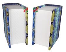 Blue Snake Texture Leather Companion Urn – Book-Style Memorial for Two Loved Ones