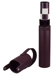 Burgundy Genuine Cow Leather Roll-Up Chess Set with Marble Checkers | Luxury Travel Chess Set with Leather Storage Tube