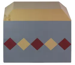 PU Leather Diamond Crest Garden Cremation Urn for Human Ashes – Handcrafted Memorial Urn with Secure Lid and Elegant Checkered Pattern 