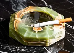 Premium Hexagon Green Onyx Stone Ash Tray 6 Inch – Elegant Handcrafted Cigarette Tray for Smokers