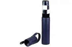 Luxury Dark Blue Croco Leather Roll Up Chess Set with Marble Checkers and Leather Storage Tube