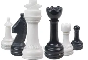 Handcrafted Jet Black and White Marble Chess Set – Luxury Statement Piece for Modern Home Decor