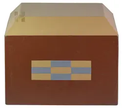 PU Leather Checkers Design Garden Cremation Urn for Ashes — Memorial Urn for Human Ashes, Elegant Decorative Funeral Urn