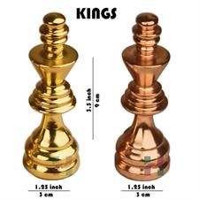 European Series Brass Chess Pieces Set – Elegant and Durable Metal Chessmen for Classic and Modern Play