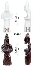 Handcrafted Red Zebra and White Marble Royal Bishop Series Chess Pieces Set – Luxury Natural Stone Tournament Chessmen 