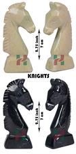 Verona Beige & Jet Black Royal Series Chess Pieces Set - Luxury Staunton Design