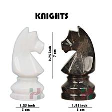 Luxury Black and White Marble Chess Set - American Series | Premium Chess Pieces