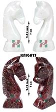 Handcrafted Red Zebra and White Marble Royal Bishop Series Chess Pieces Set – Luxury Natural Stone Tournament Chessmen 