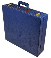 Premium Ostrich Textured PU Leather Chess Storage Box – Elegant and Durable Organizer
