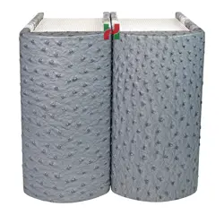 Book Shaped Grey Snake & Ostrich PU Leather Companion Cremation Urn for Couple’s Ashes – Memorial Urn for Two Loved Ones