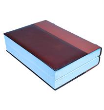 Elegant Leather Book-Shaped Backgammon Set with Marble Checkers & Metallic Edges – Perfect Gift for Gamers & Decor