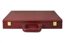 Elegant Burgundy PU Leather Storage Box for Chess Set – Stylish Organizer for Chess Pieces and Board