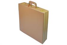 Elegant Beige Latte PU Leather Chess Set Storage Box – Stylish & Durable Organizer for Chess Pieces