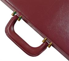 Elegant Burgundy PU Leather Storage Box for Chess Set – Stylish Organizer for Chess Pieces and Board