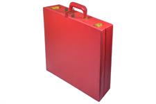 Elegant Crimson Red PU Leather Chess Set Storage Box – Premium Organizer for Chess Pieces