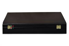 Premium Jet Black PU Leather Chess Set Storage Box - Durable & Elegant Storage Solution For Chess Set 