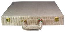 Almond Beige PU Leather Storage Box for Chess Set – Elegant & Durable Organizer for Chess Pieces