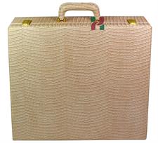 Almond Beige PU Leather Storage Box for Chess Set – Elegant & Durable Organizer for Chess Pieces