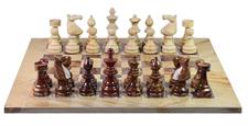 Coral & Red Onyx Marble European Series Chess Set with Handcrafted Staunton Pieces and Elegant Faux Leather Storage Box – Premium Decorative Stone Chess Board for Collectors & Gift Giving