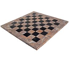 Jet Black & Marina Pink Marble Chess Board - Elegant 2-Tone Chess Set with Custom Variant Borders