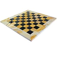 Premium Jet Black & Burma Teak Marble Chess Board with Elegant Border Variants – Handcrafted Luxury Chess Set