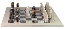  Verona & Michael Angelo Marble Royal Bishop Series Chess Set – Handcrafted Luxury with Faux Leather Storage Box