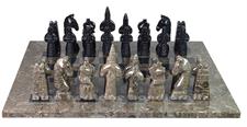Royal Bishop Series Oceanic Blue & Jet Black Marble Chess Set – Luxury Handcrafted Stone Game for Collectors & Gifting