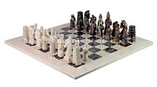  Verona & Michael Angelo Marble Royal Bishop Series Chess Set – Handcrafted Luxury with Faux Leather Storage Box