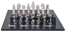 Marina Pink & Jet Black Marble Chess Set – Royal Bishop Series | Handcrafted Luxury Game Board for Collectors & Enthusiasts