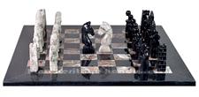 Marina Pink & Jet Black Marble Chess Set – Royal Bishop Series | Handcrafted Luxury Game Board for Collectors & Enthusiasts